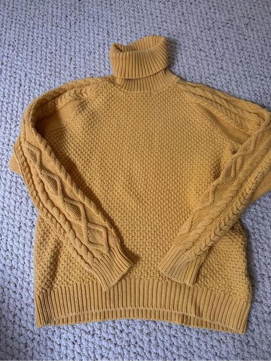 Lauren Ralph Lauren Sweaters - Lauren Ralph Lauren Women's Mustard Cable Knit Turtleneck Sweater 0045